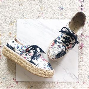 Gaimo Patchwork Platform Espadrilles White Sneaker